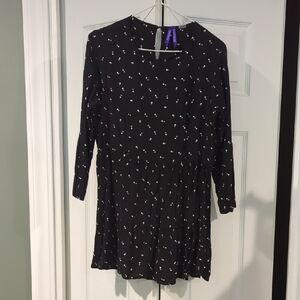 Seraphine Black Dress with White Dots